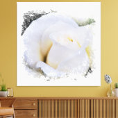 *~* Wit Macro Roos Floral AR8 Canvas Afdruk (Insitu (Woonkamer))