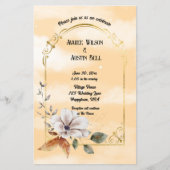 Wit Magnolia Blossom Gold Lijst (Voorkant)