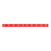 Wit Maltees Kruislint, Malta, Vlag stijl /Red Grosgrain Lint (Voorkant)