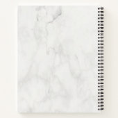Wit marmer aangepaste tekst Logo toevoegen Sjabloo Notitieboek (Achterkant)