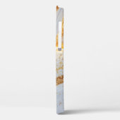 Wit marmer chic goud glinsterend monogram Case-Mate iPhone case (Achterkant / Links)
