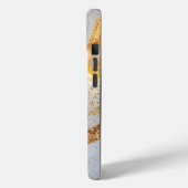 Wit marmer chic goud glitters monogram Case-Mate iPhone case (Achterkant / Links)