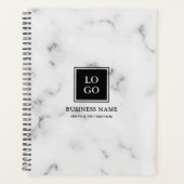 Wit Marmer Custom Logo Professioneel Planner (Voorkant)