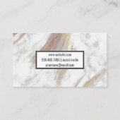 Wit Marmer | edelsteen Visitekaartje (Achterkant)