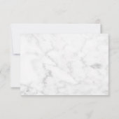 Wit Marmer Eenvoudig Bedankkaart (Achterkant)