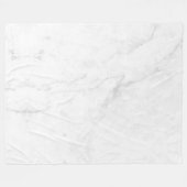 Wit Marmer Fleece Deken (Voorkant (Horizontaal))