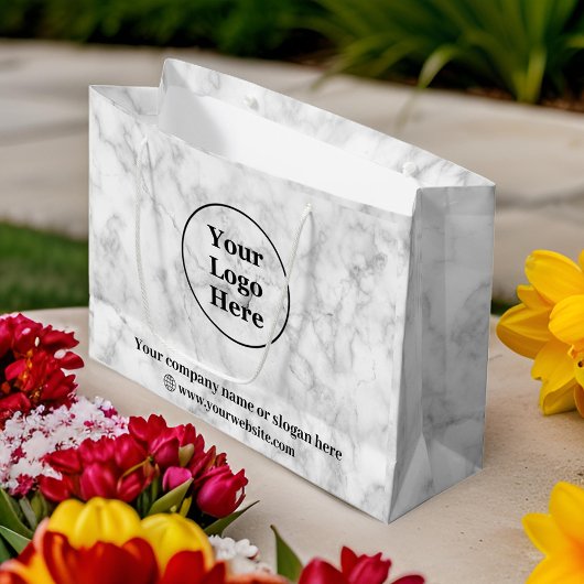 Wit marmer groot cadeauzakje