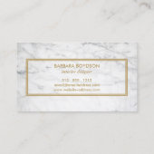 WIT MARMER INTERIEUR DESIGNER VISITEKAARTJE (Achterkant)