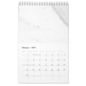 Wit Marmer Kalender (Feb 2027)