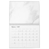 Wit Marmer Kalender (Feb 2027)