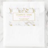 Wit marmer met glitter rechthoekige sticker (Tas)