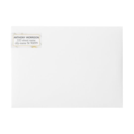 Wit marmer met gouden glitter patroon (Voorkant)