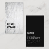 Wit marmer modern en professioneel visitekaartje (Voorkant / Achterkant)