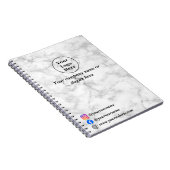 Wit marmer  notitieboek (Rechterzijde)