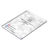 Wit marmer  notitieboek (Linkerzijde)