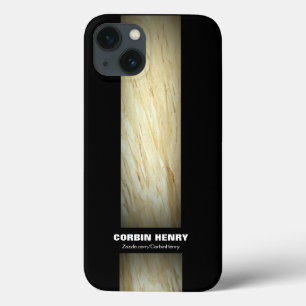 Wit marmer op zwarte iPad-hoes iPhone 13 Hoesje