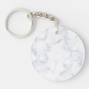 Wit Marmer Sleutelhanger
