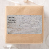 Wit marmer verzendlabel (Insitu)