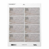 Wit marmer verzendlabel (Full Sheet)