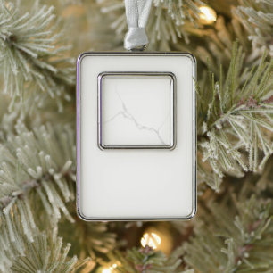 Wit Marmer Verzilverd Kader Ornament