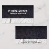 Wit Marmer Visitekaartje (Voorkant / Achterkant)