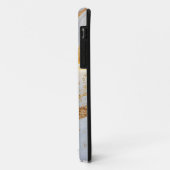 Wit marmeren chic gouden glitters monogram Case-Mate iPhone case (Achterkant/links)