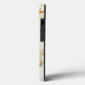 Wit marmeren chic gouden glitters monogram Case-Mate iPhone case (Achterkant / Links)