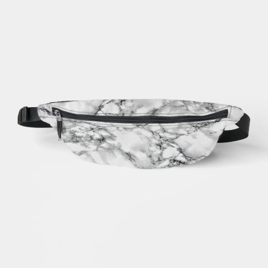 Wit marmeren ontwerp Fanny Pack Heuptasje (Voorkant)