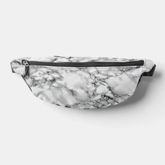 Wit marmeren ontwerp Fanny Pack Heuptasje (Liggend)