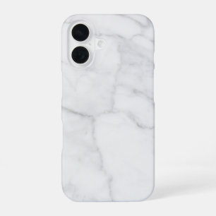 Wit marmeren patroon Boho Chic iPhone 16 Hoesje