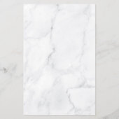 Wit Marmeren Salon Service Menu met Groene Accente (Achterkant)