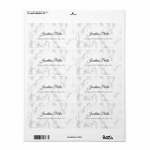 Wit Marmeren Script Luxe Elegant Verzending Etiket (Full Sheet)