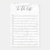 wit marmerpatroon post-it® notes (Voorkant)