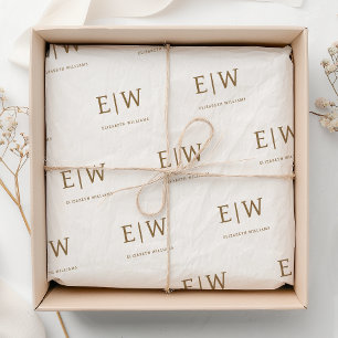 Wit Merk Monogram Bedrijfsverpakking Tissuepapier