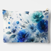 WIT MET BLAUWE WATERVERF BLOEMEN ETUI (Achterkant)