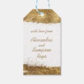 Wit met goud cadeaulabel (Voorkant)