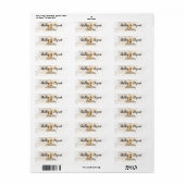 Wit met gouden abstracte bruiloft etiket (Full Sheet)