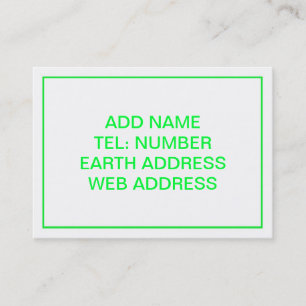Wit met Groen Lijst Visitekaartje