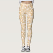 Wit met Ivory Lace Pattern Leggings (Voorkant)