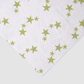 Wit met kalkgroene sterren tissuepapier (Detail)