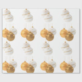 Wit met Ornamenten Cadeaupapier (Vlak)