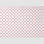 Wit met rood hartenpapier tissuepapier (Voorkant)