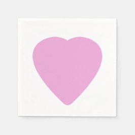 Wit met roze hart Valentijnsdag liefde Servetten