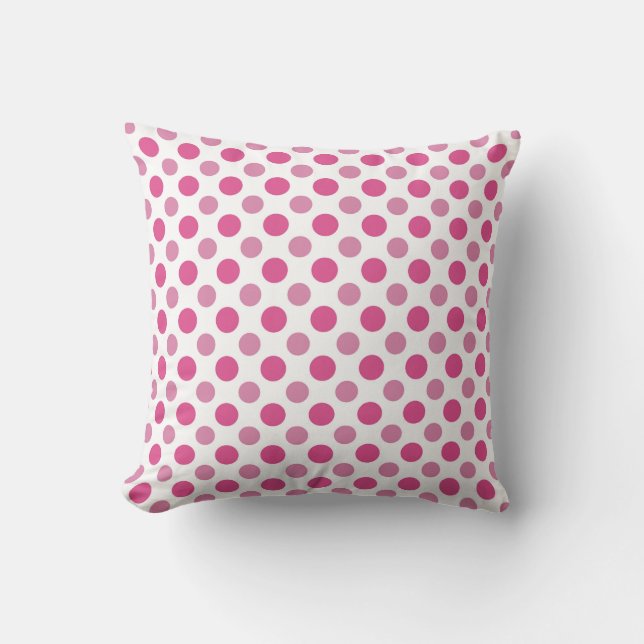 wit met roze stippen kussen (Voorkant)