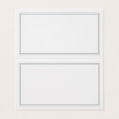 Wit met Sage Green Border Wedding Place Cards Kaart (Buitenkant ongevouwen)