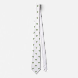 Wit met Sage Green Stippen (Christmas 1) Mannen St Stropdas