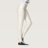 Wit met Scallop Design Pattern Leggings (Rechts)