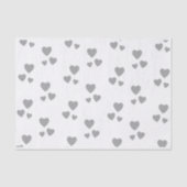Wit met zilveren harten tissuepapier (Voorkant)