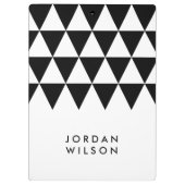 Wit met zwarte driehoek Modern minimalist Klembord (Achterkant)