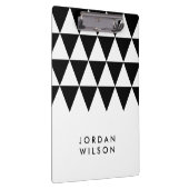 Wit met zwarte driehoek Modern minimalist Klembord (Rechts)